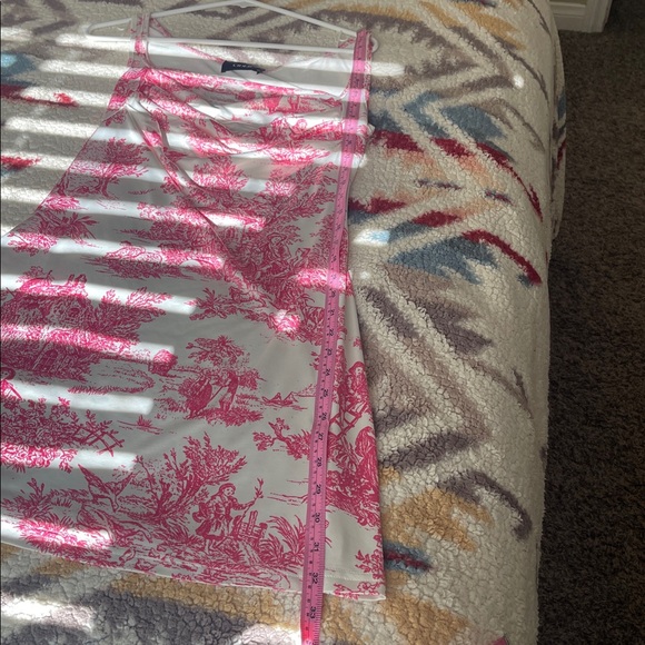 CIDER Toile De Jouy Ruched Mini Dress - Picture 12 of 13